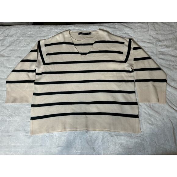 Vero Moda Curve Striped Sweater in Ecru Women’s Size Extra Large XL USED - Picture 5 of 8